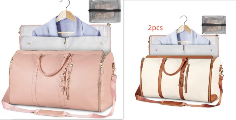 Large Capacity Waterproof Travel Duffle Bag – Women's Foldable Suit Bag & Tote - Vintgedrifter
