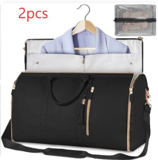 Large Capacity Waterproof Travel Duffle Bag – Women's Foldable Suit Bag & Tote - Vintgedrifter