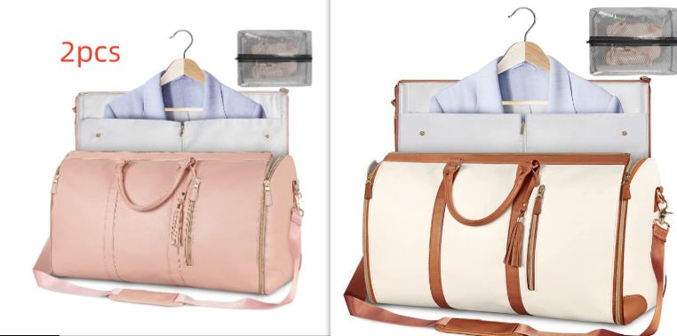 Large Capacity Waterproof Travel Duffle Bag – Women's Foldable Suit Bag & Tote - Vintgedrifter