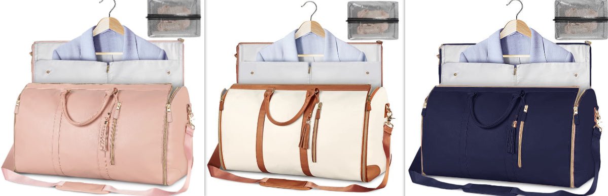 Large Capacity Waterproof Travel Duffle Bag – Women's Foldable Suit Bag & Tote - Vintgedrifter