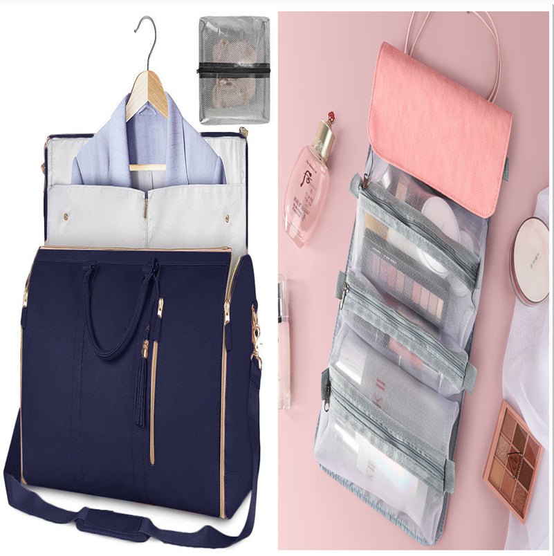 Large Capacity Waterproof Travel Duffle Bag – Women's Foldable Suit Bag & Tote - Vintgedrifter