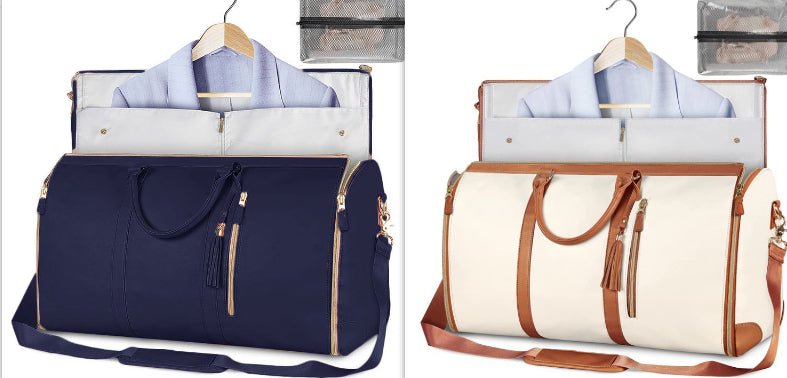 Large Capacity Waterproof Travel Duffle Bag – Women's Foldable Suit Bag & Tote - Vintgedrifter