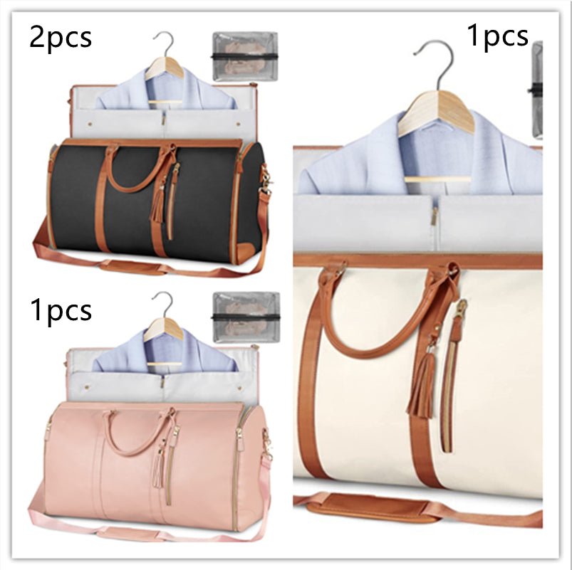 Large Capacity Waterproof Travel Duffle Bag – Women's Foldable Suit Bag & Tote - Vintgedrifter