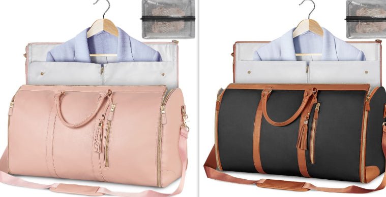 Large Capacity Waterproof Travel Duffle Bag – Women's Foldable Suit Bag & Tote - Vintgedrifter