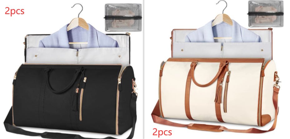 Large Capacity Waterproof Travel Duffle Bag – Women's Foldable Suit Bag & Tote - Vintgedrifter
