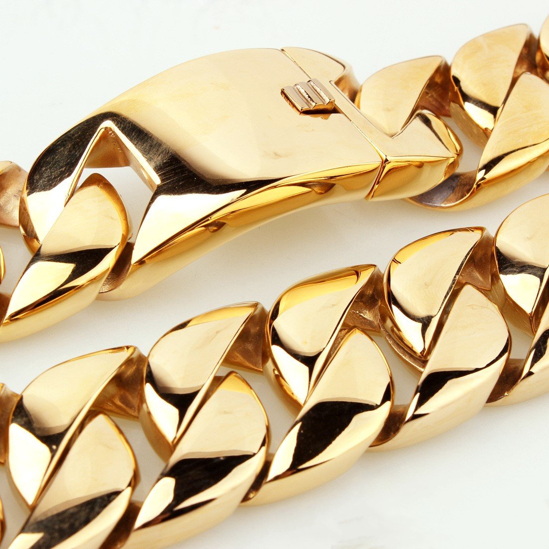 Men's Titanium Steel Whip Chain Necklace – Vacuum Plated Gold | Multiple Lengths - Vintgedrifter