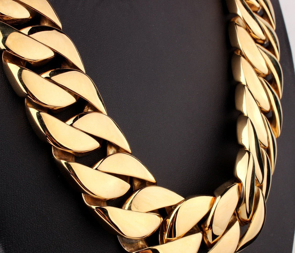 Men's Titanium Steel Whip Chain Necklace – Vacuum Plated Gold | Multiple Lengths - Vintgedrifter