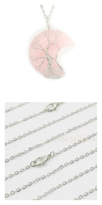 Natural Crystal Moon Pendant - Vintgedrifter