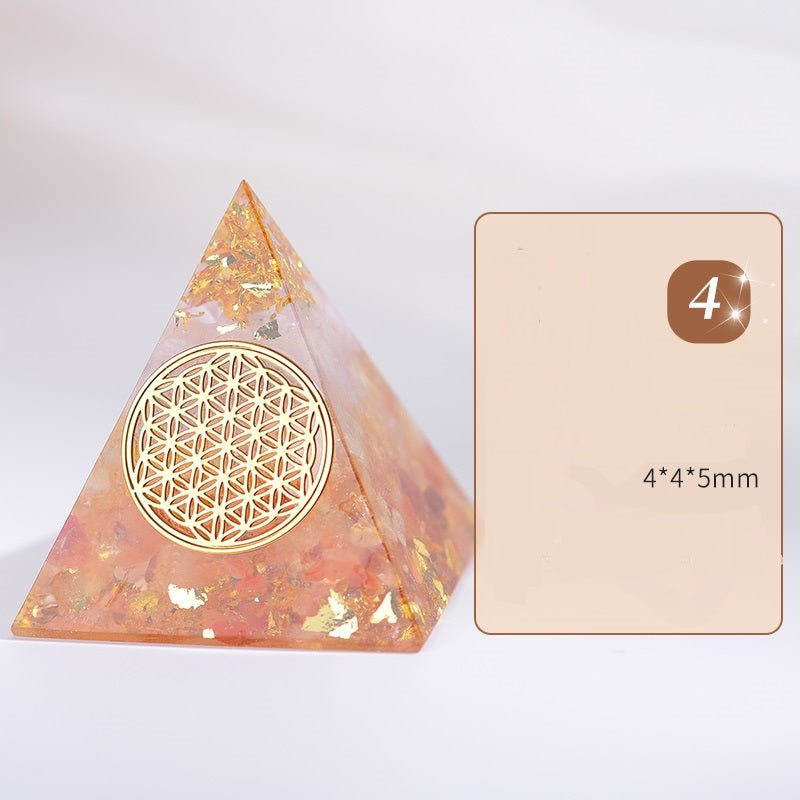 Orgone Pyramid – EMF Protection Energy Generator | Flower of Life Crystal Orgonite - Vintgedrifter