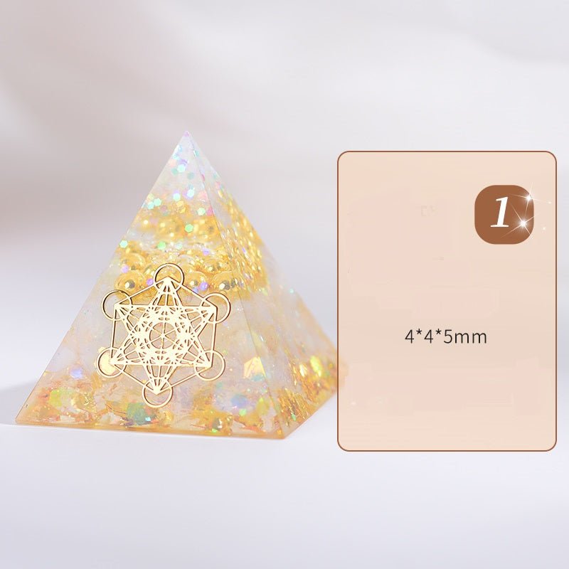 Orgone Pyramid – EMF Protection Energy Generator | Flower of Life Crystal Orgonite - Vintgedrifter