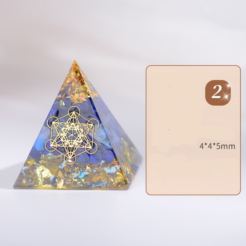 Orgone Pyramid – EMF Protection Energy Generator | Flower of Life Crystal Orgonite - Vintgedrifter