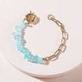 Qingdao Daiwei Jewelry Rough Stone Crystal Amethyst Stone Chain Bracelet - Vintgedrifter
