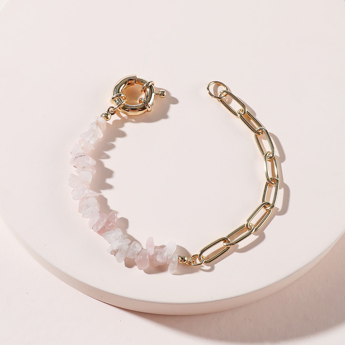 Qingdao Daiwei Jewelry Rough Stone Crystal Amethyst Stone Chain Bracelet - Vintgedrifter