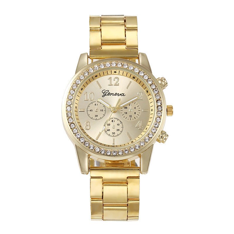 Rhinestone Jewelry Five-Piece Set – Watch, Bracelet, Necklace, Earrings & Ring | Gift Box - Vintgedrifter