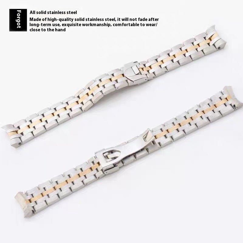 Stainless Steel Chain Watch Band – 20mm & 21mm | Gold & White - Vintgedrifter