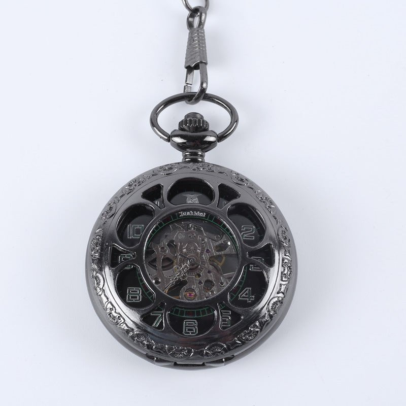 Vintage Antique Mechanical Pocket Watch – Round Dial Metal Strap | 4 Colors - Vintgedrifter