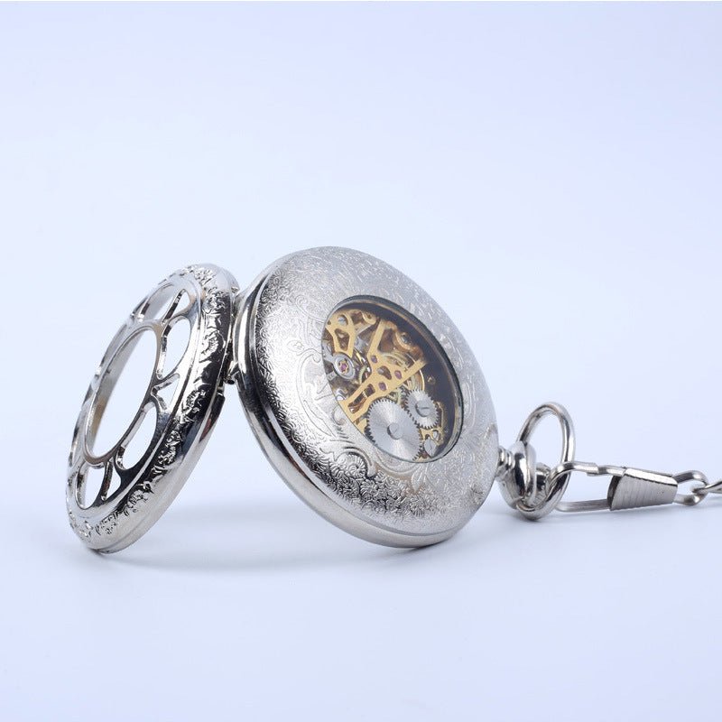 Vintage Antique Mechanical Pocket Watch – Round Dial Metal Strap | 4 Colors - Vintgedrifter