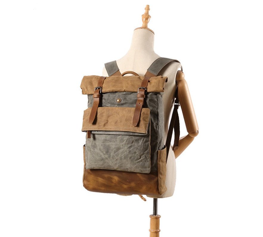 Vintage Canvas Backpack – Unisex Retro Style Laptop Bag | 20–35L - Vintgedrifter