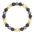 Volcanic Stone Feng Shui Bracelet – Unisex Tiger Eye & Crystal Bead Bracelet - Vintgedrifter