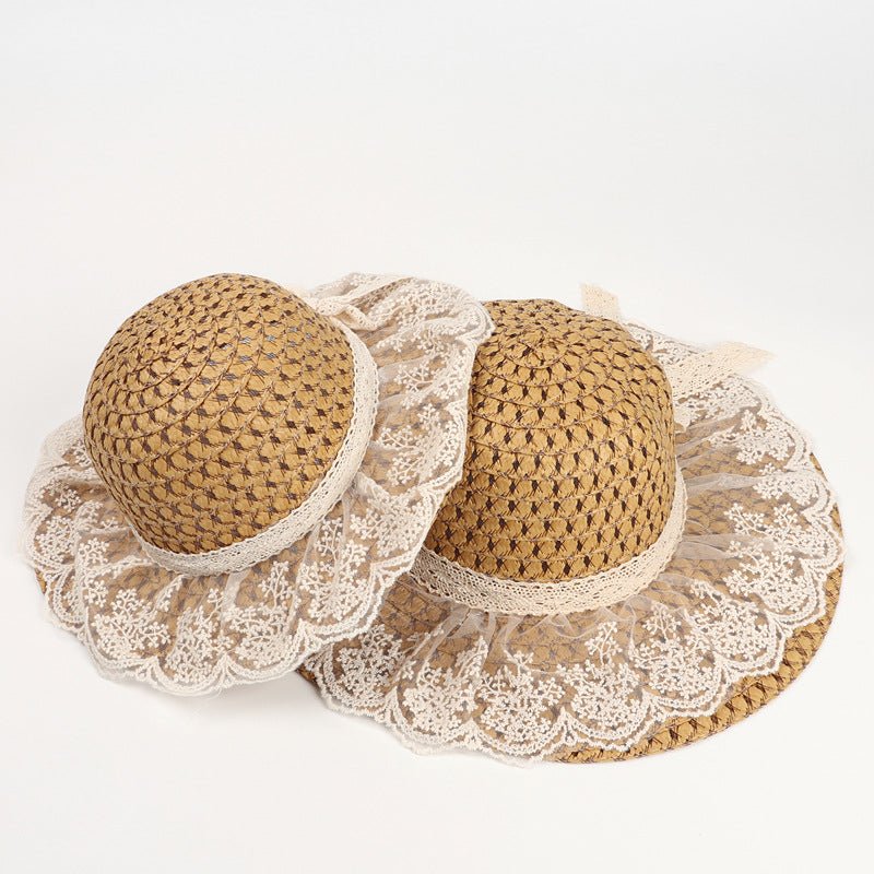 Wide Brim Lace Straw Beach Hat – Women's Sun Hat - Vintgedrifter