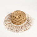 Wide Brim Lace Straw Beach Hat – Women's Sun Hat - Vintgedrifter