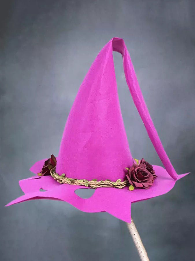 Wool Felt Witch Hat – Halloween Costume & Cosplay Party Hat for Women - Vintgedrifter